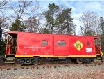 Side view of Delaware & Raritan River Operation Lifesaver Caboose # 133 on the TFT train